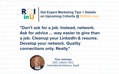 Network and Market Yourself - Career Success Tips Thor Johnson 12.15.2020